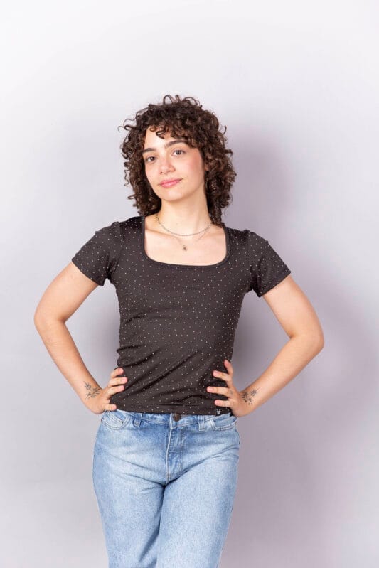 Remera Oli - XL, Negro